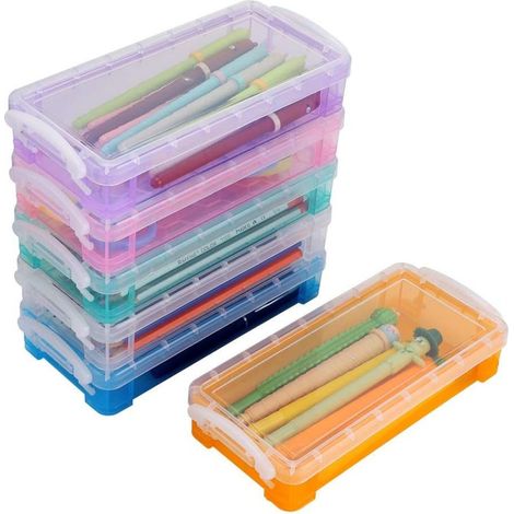 Porte-crayons empilable 6 pièces : Organiseur de bureau pour fournitures de bureau et pinceaux, idéal pour les stylos et outils artistiques (1/5)