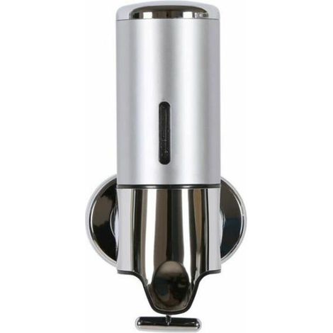 Distributeur savon liquide en plastique résistant à l'usure et aux chutes Bote de désinfectant murale pour toilettes 400ml (1/4)