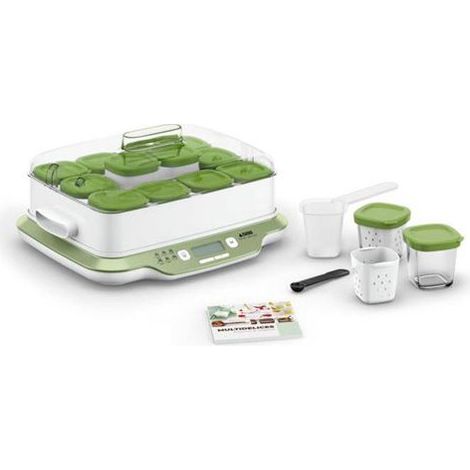 SEB – Yaourtière Multi Délices Express & Végétal 12 pots – 6 programmes automatiques – Préparation rapide en 4 heures – Fabriqué en France (1/3)