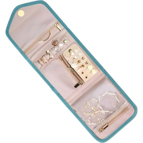 Organisateur De Bijoux - Sac De Rangement Pour Colliers Bracelets Boucles D Oreilles Anneaux - Portable Et Pliable - Bleu - 1 Pièce (1/5)