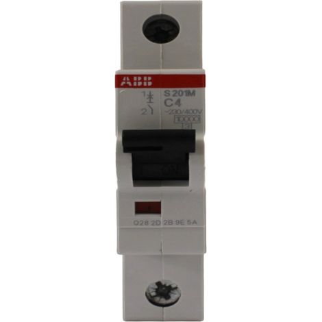 Interruttore magnetotermico 1 polo 1 modulo 4A 10KA curva C ABB (1/2)
