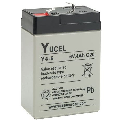 Batterie plomb étanche Y4-6 Yuasa Yucel 6v 4ah (1/2)