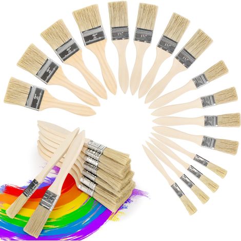 Lot de 30 Pinceaux Peinture 12.7/25.4/38.1/50.8 MM,Pinceau Plat (1/5)