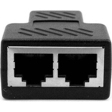 Practical RJ45 splitter adapter connector for Cat5/6 LAN Ethernet cable (1/3)