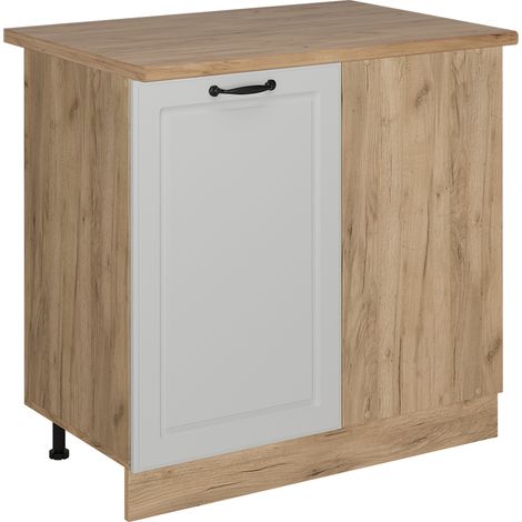 Mobile ad angolo cucina R-Line, Bianco casa di campagna, 86 cm , PL Rovere, Vicco