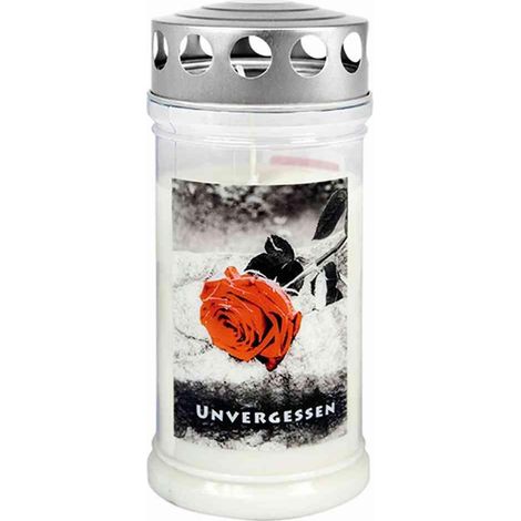 Gedenkkerze "Unvergessen" 170 x 75 mm 4 Tage