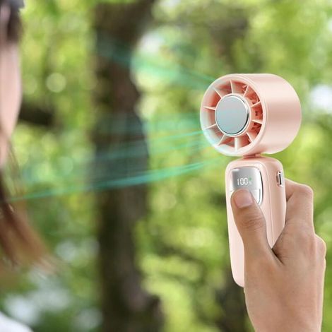 1 mini ventilateur personnel pliable et rechargeable par USB, idéal pour les voyages, l'extérieur, la plage, la tente, le bureau (1/3)