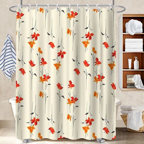 Rideau polyester pour douche 180x180 avec anneaux protection douche pour délimiter l’espace dans une salle de bain ouverte (1/5)