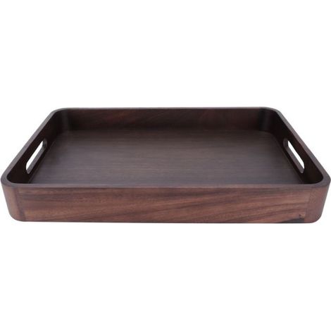 Plateau service rectangulaire bois avec poignée - Plateau service thé alimentaire pour thé - Présentation (1/5)