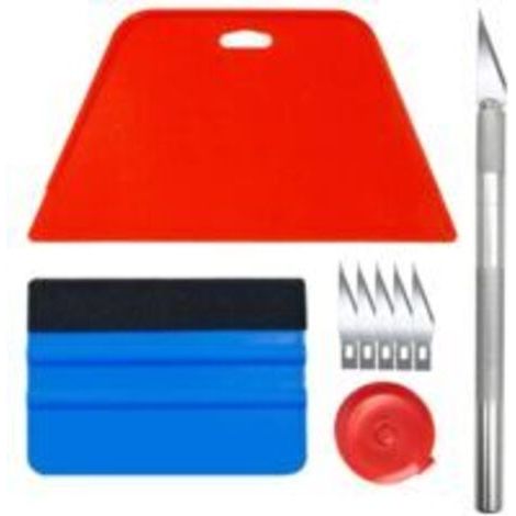 Pair Lot de 15 raclettes pour film - Raclette pour film - Raclette pour film - Raclette - Kit de raclette avec bord en feutre - Raclette pour films de fenêtre et films de voiture (1/5)