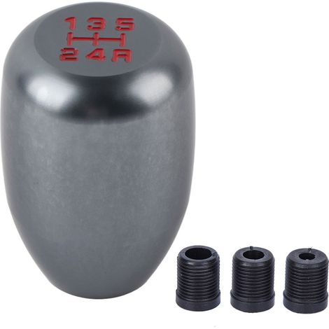 Schaltknauf für 5-Gang-Schaltgetriebe mit 3 Adaptern 8/10/12 mm (Titan) (1/5)