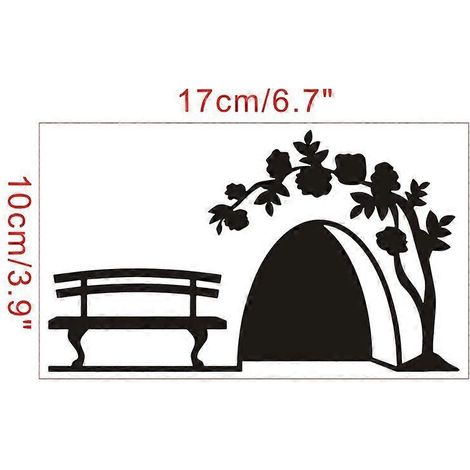 Stickers muraux en vinyle, 17 x 10 cm, noir, lot de 5, pour plinthes, petits trous de souris, motif « Maison ». (1/5)