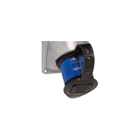 Legrand – Bouchon obturateur pour fiche inclinée Hypra 16A – Caoutchouc IK09 – Pour fiches 2P+T – Protection IP44 – Couleur bleu
