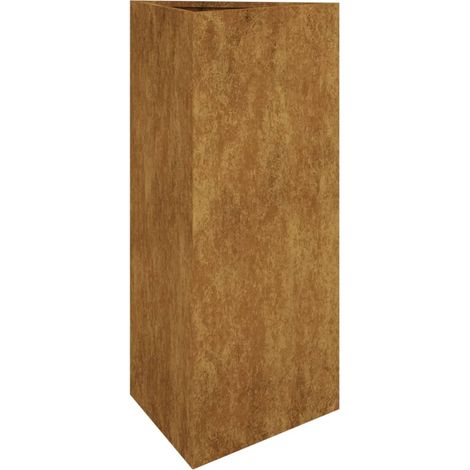 Vassoio per fioriera aiuola rialzata piante fiori terrazza giardino 40 x 34,5 x 75 cm acciaio corten marrone 020037522