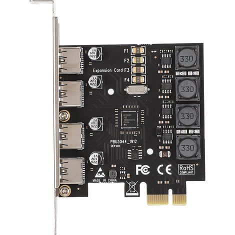 PCI Express 4-Port PCI-E zu USB 3.0 Erweiterungskarte, 5 Gbit/s Geschwindigkeit (1/5)