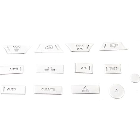 Autocollant de Bouton de Climatiseur de Voiture, 13 Pièces/ensemble Autocollant de Bouton de Console Centrale de Voiture Garniture de Couvercle de Bouton de Climatiseur Adapté (1/5)