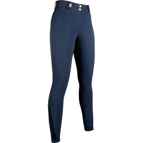 48 IT, Bleu marine 6900: Pantalon d'équitation Monaco Crystal pour femme avec adhérence totale (1/5)