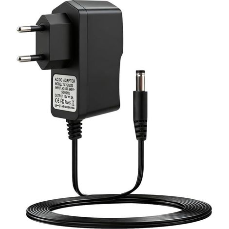Secteur 12V 2A Alimentation Universel 100-240V, Transformateur d'alimentation pour Ruban LED, Routeurs, Caméras CCTV, Appareils Électroniques, Bandes LED (5,5 2,1mm) (1/5)