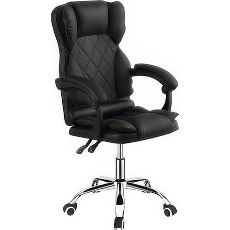 Fauteuil de Direction Milo Noir avec Accoudoirs et V�rin � Gaz 65 x 67 x H 112-122 cm