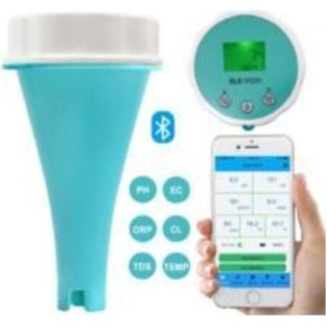 Tester dell'acqua di Piscina Bluetooth 6en1 CE/Salinità/pH/ORP/Temperatura/Metro di Cloro wireless Mobile di Monitoraggio Intelligente della Piscina per Piscine e Spa Piscina (1/5)