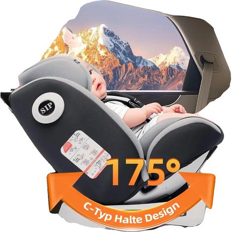 Siège auto pour enfant, rotatif à 360°, compatible ISOFIX, certifié ECE R129, 9-36 kg, ceinture de sécurité à 5 points (1/5)
