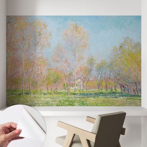 Papier peint autocollant adhésif avec imprimé installation simple qualité excellente sans désordre Parc printanier 104x70 cm (1/5)