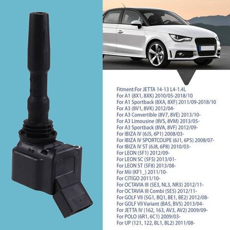 set. Color: Black. Material: Plastic. Ignition coil: 04E905110C 04E905110B. Suitable for: (1/5)