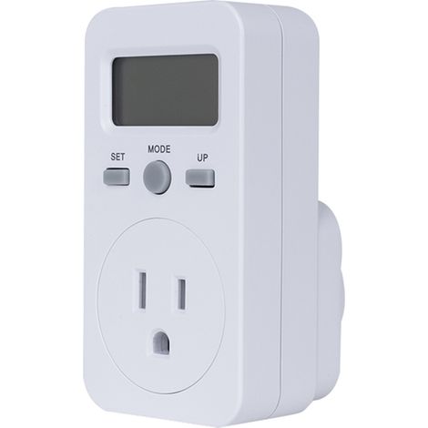 Compteur de consommation électrique avec écran LCD, prise de courant, puissance (Wh), analyseur de coûts, moniteur de consommation, prise secteur 120 V (prise américaine).