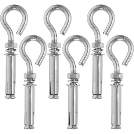 Lot de 6 vis d ancrage à œillet en acier inoxydable 304 (1/5)