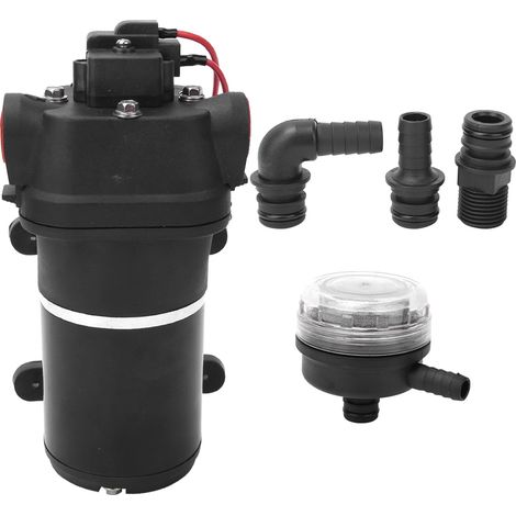 Pompe à eau miniature électrique d'extérieur 12 V à membrane pressurisée, résistante aux vibrations, auto-amorçante à courant continu (1/5)