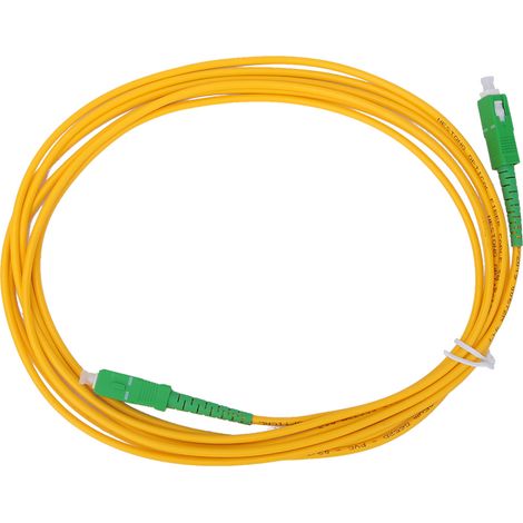 2 câbles à fibres optiques monomodes et monoconducteurs SC/APC SM-G652D OS2, 3 mètres (1/5)