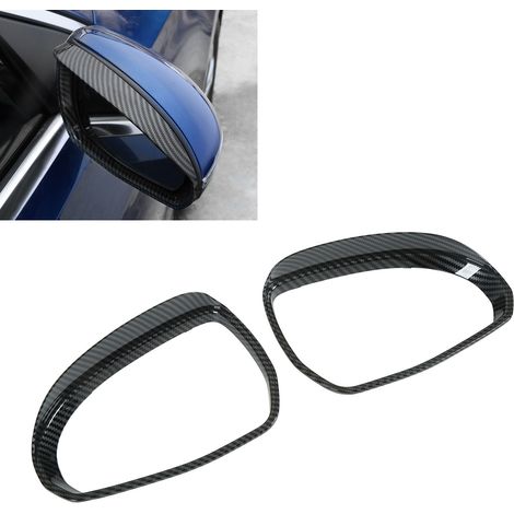 Regenschutzhüllen aus strukturiertem Carbonfaser-Außenspiegelmaterial sind mit der Mercedes-Benz C-Klasse W206 (ab 2022) kompatibel. (1/5)
