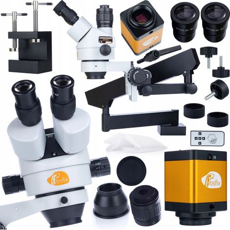 Microscopio estereosc贸pico trinocular Neptune Pro MSNP-T-WDMS1 con brazo articulado + C谩mara para microscopio PEGASUS Pro KMPP-HDMI-TF de 12 MP, serie Plantes PRO