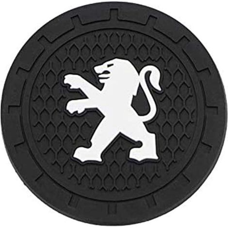 2 Porte-Gobelet Auto Silicone Antidérapant, Set de 2 Sous-Verre pour Peugeot, Insert de Vide-Poche Voiture, Tapis de Tasse Résistant, Accessoires d'Habitacle (1/5)