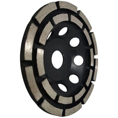 Disque Diamant Meuler et Poncer, Meule Abrasive Diamante 125mm x 22,23mm Double Range, pour Poncer Chape, Dalle Bton, Carrelage et Colle Carrelage. (1/5)