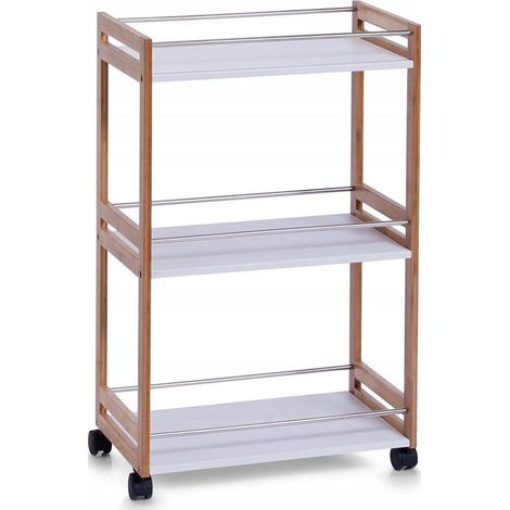 Zeller Carro de baño de bambú natural 81x51x30 cm