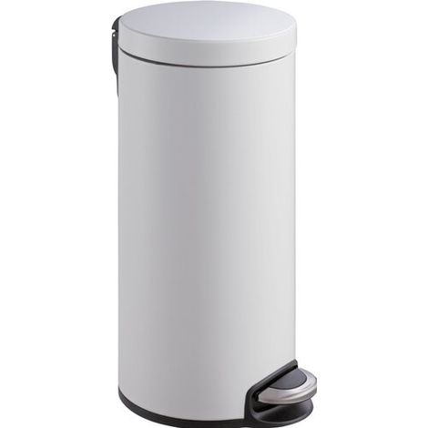 EKO - Poubelle à pédale Serene 30 litres - Stainless steel Plastic  - blanc (1/4)