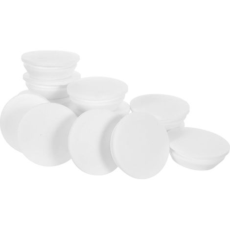 Lot de 20 Bouchons en Silicone Blanc : Bouchons d'étanchéité étanches - de Protection Ronds à Clipser pour Boutons de Meubles verrouillables, adaptés aux Trous de 30 à 33 mm des (1/5)