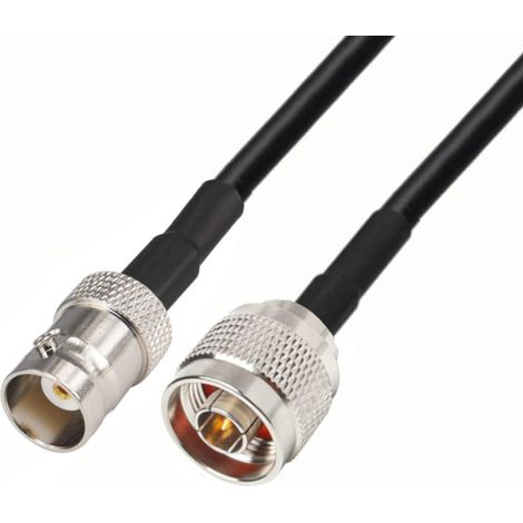 Antennenkabel BNC-Buchse / N-Stecker RG58 2 m