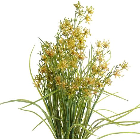 Sperling – Deko Florale – Branche de fleurs sauvages artificielle, jaune curry – Hauteur 48 cm (1/2)