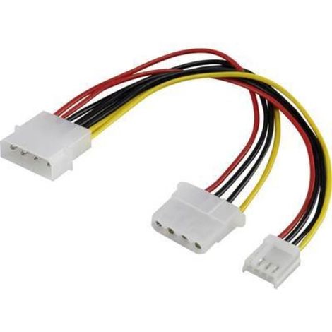 Rallonge Trywise alimentation [1x Alimentation IDE mâle 4 pôles - 1x Alimentation IDE femelle 4 pôles, Alimentation Floppy femelle 4 pôles] 0.15 Y666741 (1/2)