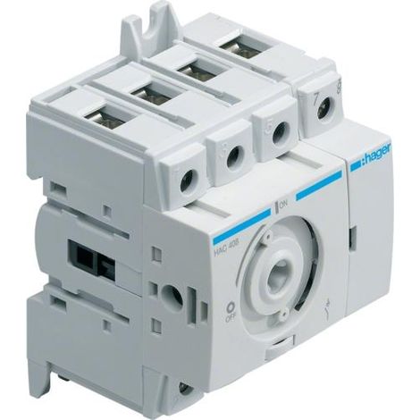 Interruptor maniobra mando rotativo 4P 40A 60mm HAGER HAB404