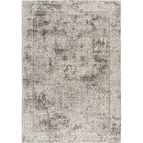 Tapis Tissé Oriental à Poils Plats "Davio" Gris 80 x 150 cm (1/5)