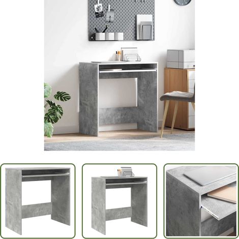 Bureau moderne - Bureau Gris béton 77,5 x 43 x 79 cm Bois d'ingénierie (1/5)