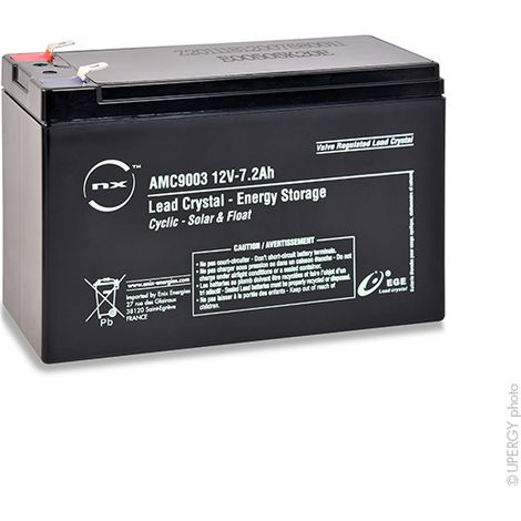 NX - Batterie lead crystal 6-CNFJ-7.2 12V 7.2Ah F6.35 (1/2)