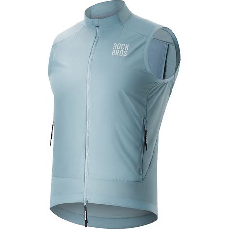 Chaleco cortavientos de ciclismo para primavera/otoño, talla L - azul (1/4)