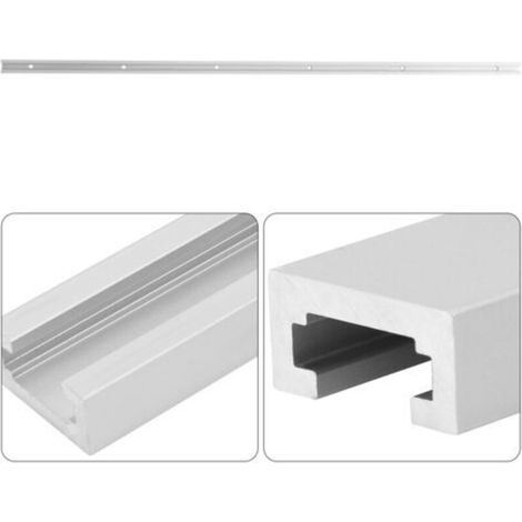 Gabarit de rail d'onglet à rainure en T en alliage d'aluminium, outil de menuiserie pour dalles coulissantes non poreuses (1000 mm) (1/4)