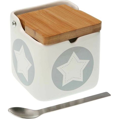 AZUCARERO CERAMICA NORD STAR + CUCHARA VERSA