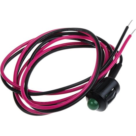 Voyant LED lumineux Vert RS PRO, dia. 8mm, 2V c.c. ( Prix pour 1 )