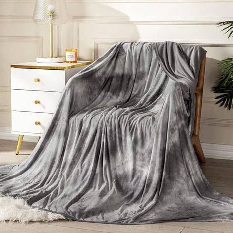 Couverture rafraîchissante décorative tie-dye anti-transpiration nocturne, absorbe la chaleur, garde au frais lors des nuits chaudes (50'X70') (1/5)
